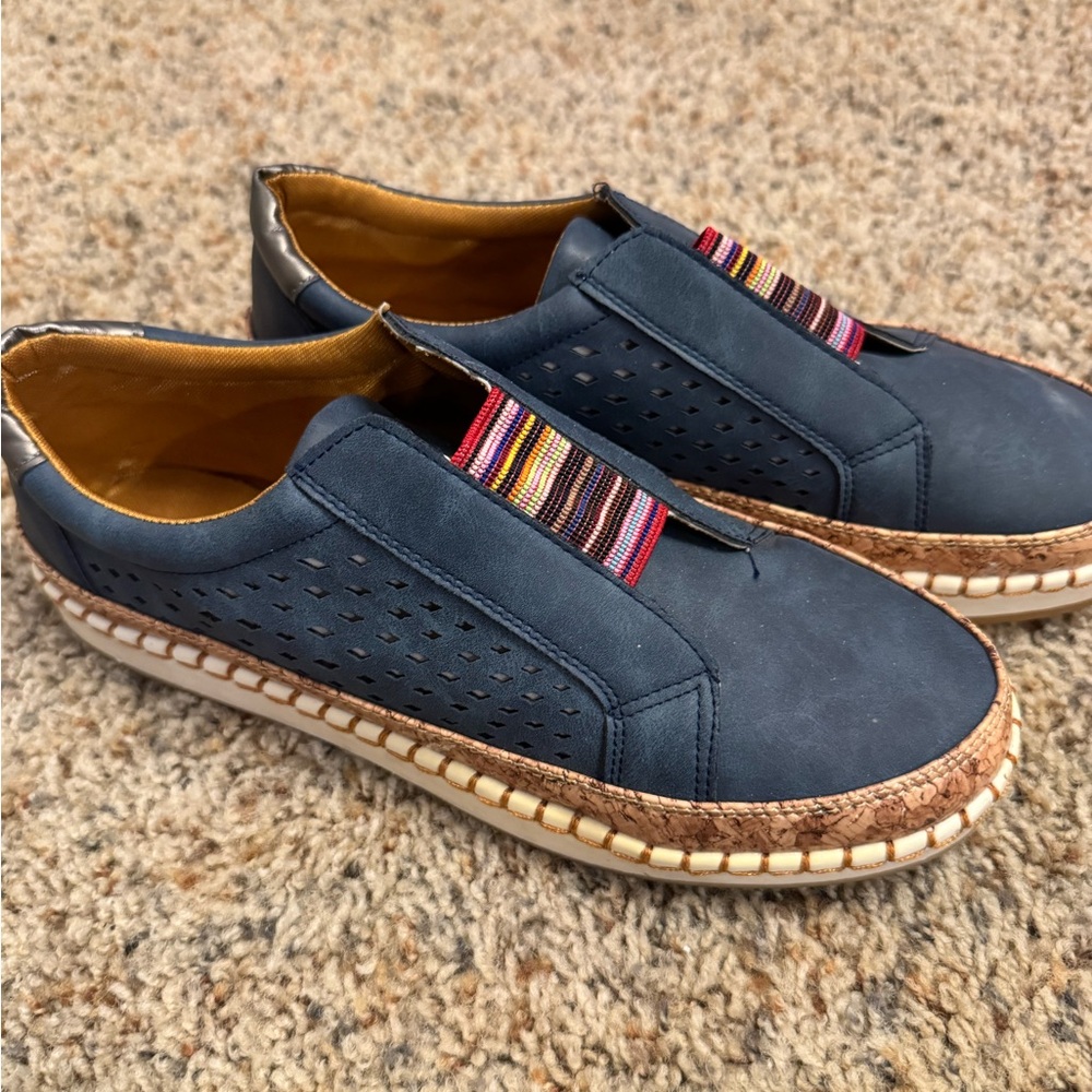 Stylish Blue Slip-On Shoes